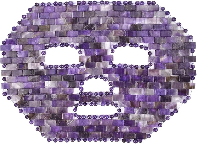 ideayard Jade Facial Mask|100% All Natural Jade Sleep Mask|Diminish Puffiness|Soothe Eye Fatigue (Purple)