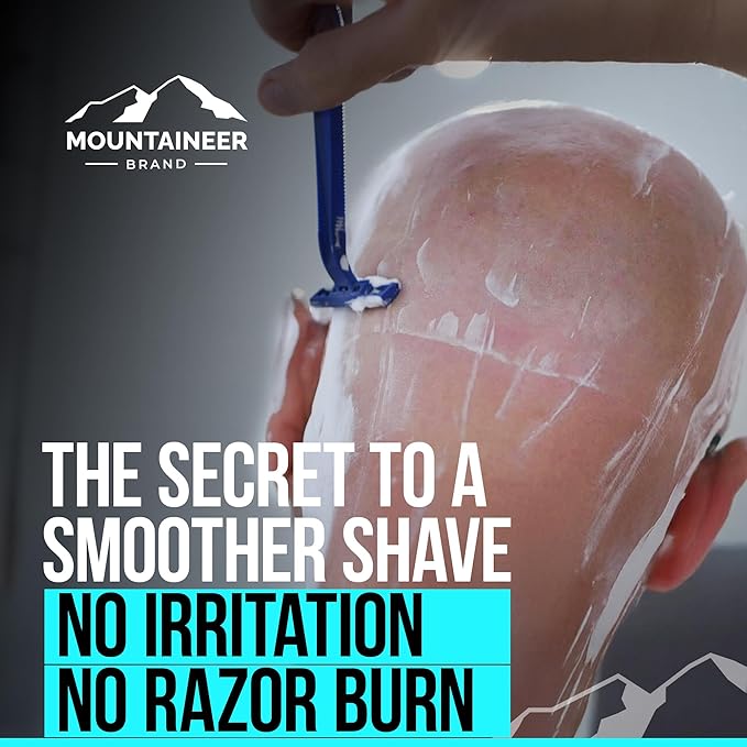 Mountaineer Brand Ultimate Bald Head Care Gifts Bundle For Men | All Natural 5 Step Skin Care for Healthy Scalp & Face | Exfoliate Scrub | Cleanse Wash | Shine Away | Moisturizing Balm | Detox