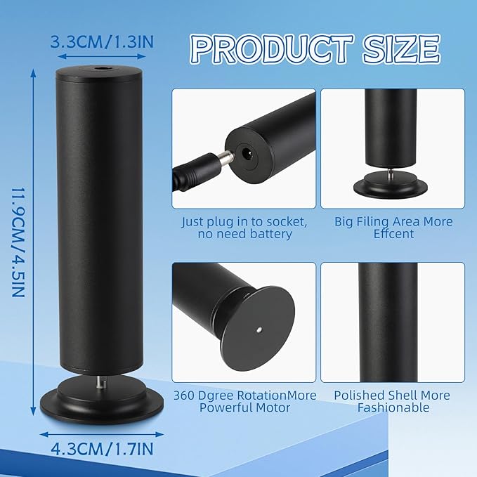 Dermave Electric Foot Callus Remover, Electric Foot Callus Remover, Callus Remover for Feet - Foot Filer with 60pcs Sanding Discs for Dead Cracked Skin, Men/Women (Black)