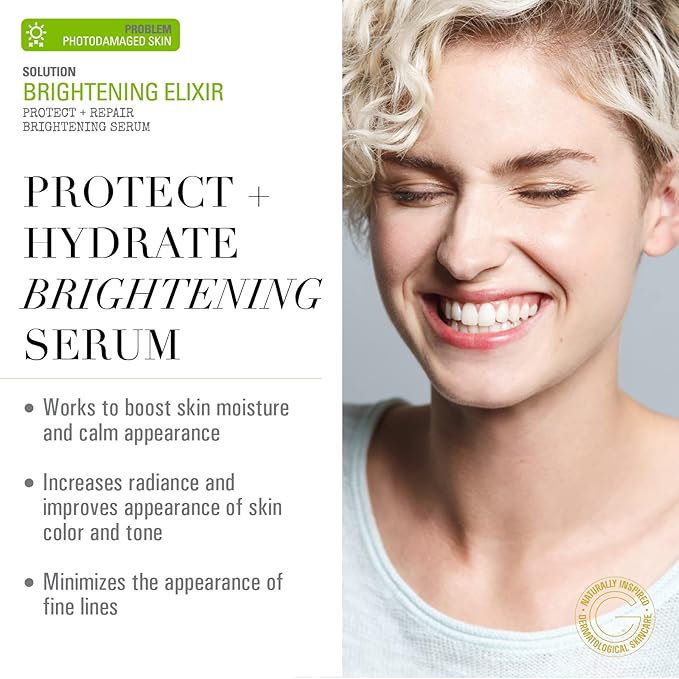 Goldfaden MD Brightening Elixir | Serum w/Vitamin C, Ferulic Acid, Vitamin B & Vitamin E Helps Aid Against Appearance of Photoaging | Leaves Skin Feeling Hydrated & Looking Radiant TRIAL .34 Fl Oz