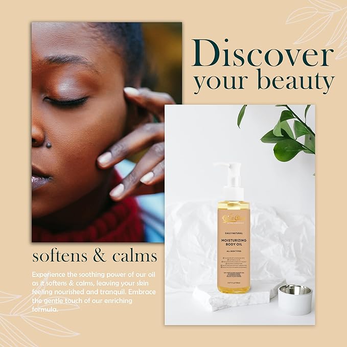 100% Pure Natural Hydrating Body Oil After Shower With Vitamin E, Coconut, Jojoba, Olive, Almond - Moisturizing Oil For Dry Skin, Non-Greasy Body Oils For Women & Men - Unscented 5.07 fl oz