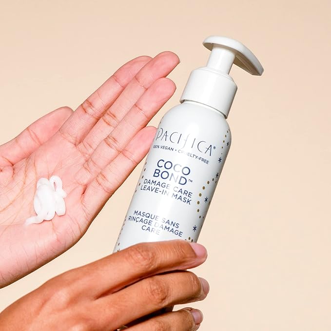 Pacifica Mini Coco Bond Damage Care Leave-In Mask – Bond Repair Hair Treatment for Damaged Hair, Concentrated Travel-Size Leave-In Conditioner Restores Strength & Shine, Vegan & Cruelty-Free, 1.4oz