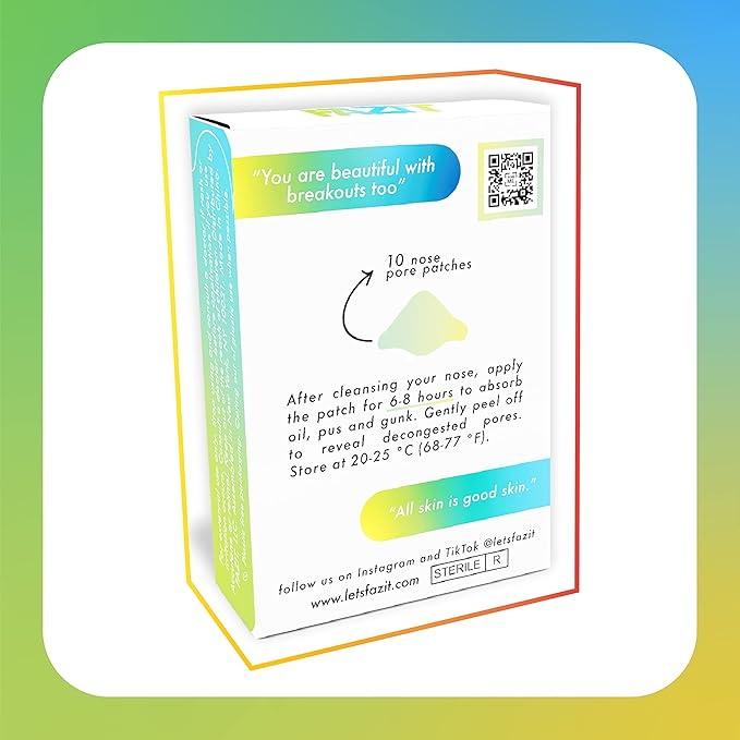 FAZIT Zit Zapper Nose Pore Patch -20-Pc Pimple Patch Set - Hydrocolloid Acne Best Nose Blackhead Remover Patches -Overnight Nose Pore Strips Blackhead Remover for Face Patches -Blemish &Spot Treatment