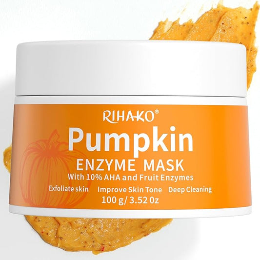 Pumpkin Enzyme Face Mask Skincare| Brightening Exfoliating Facial Mask For Dead Skin,Dullness Dark Spots, Uneven Skin Tone,Large Pores and Brightens Skin,Gift for Him & Her,100g/ 3.52 oz