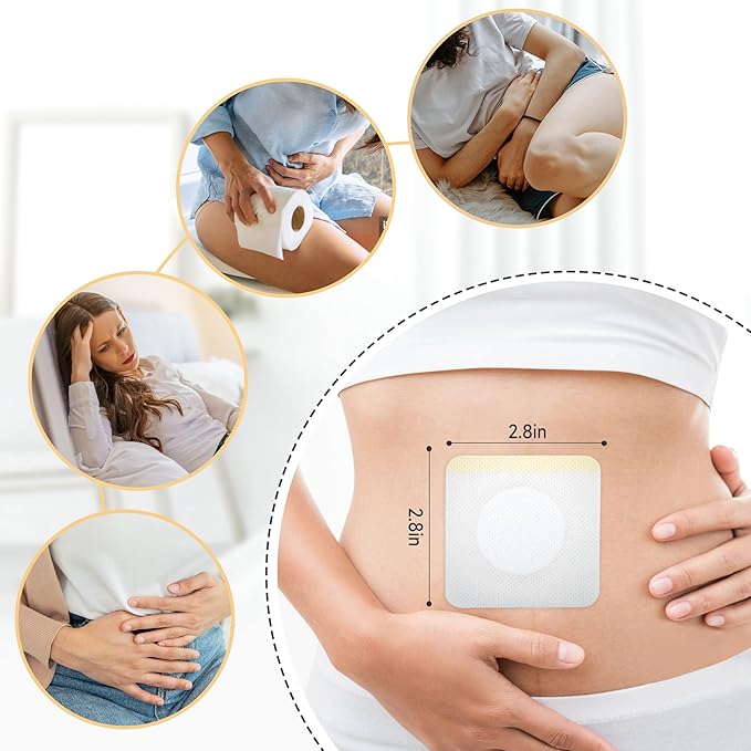 16 Pcs Disposable Castor Oil Patches for Belly Button,White Castor Oil Pack Belly Wrap Cover