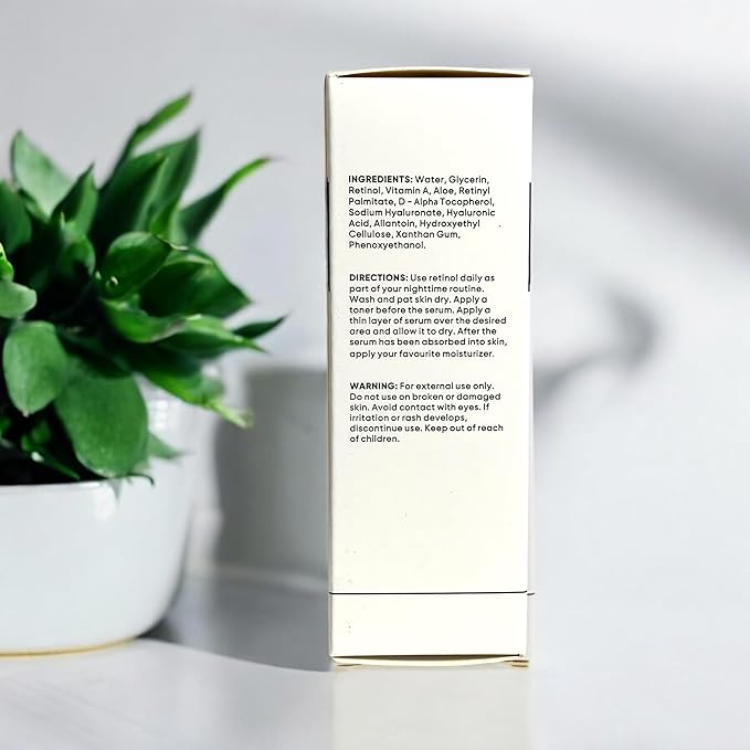 Retinol Serum for Face - 0.5% - Héron Retinol Face Serum (1 fl oz - 30 ml) – Anti-Aging, Dark Spot Remover, Pore Tightening, Wrinkle Reducing, Clinical Strength Formula