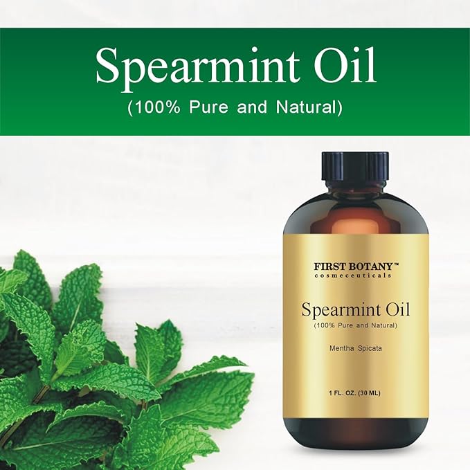 100% Pure Essential Oil - Premium Oil for Aromatherapy, Massage, Topical & Household Uses - 1 fl oz (Spearmint)