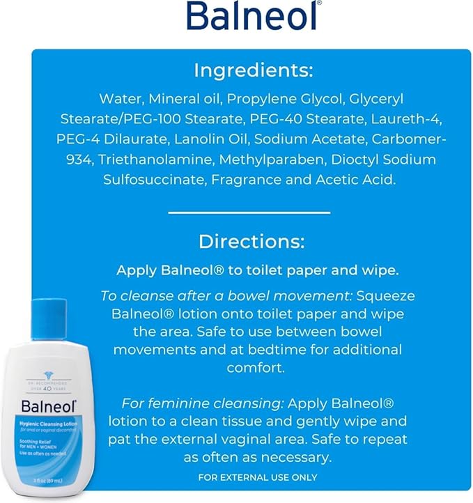 Balneol Hygienic Cleansing Lotion 3 oz (Pack of 3)