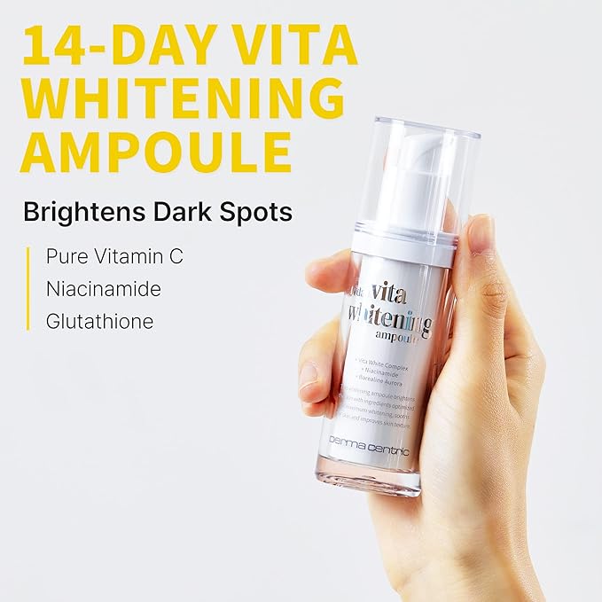 14-Day Vita Facial Ampoule | Vegan Discoloration Correcting Serum w/Niacinamide & Glutathione | Dark Spot Corrector Face Serum to Even Skin Tone & Reduce Hyperpigmentation (1.01fl oz)