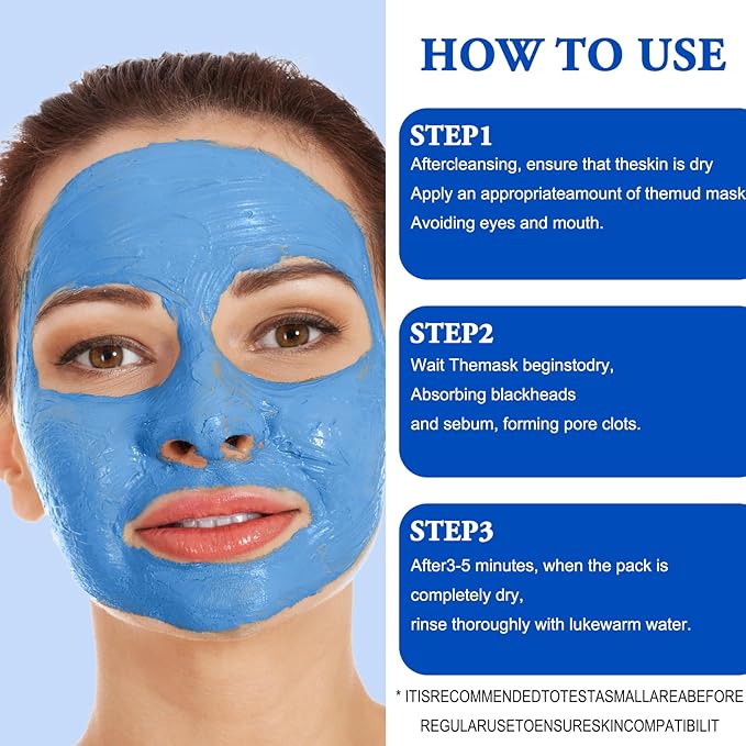 Blackhead Remover Mask, Cooling & Pore Tightening, Quick Dry Formula, Deep Cleansing and Soothing Effect Skincare for All Skin Types Blackhead Remover Face Mask