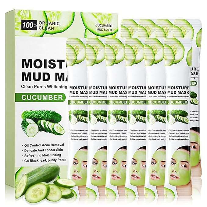 10X Collagen Anti-Aging Sleep Mask โ Active Protein Technology โ Intensive Hydration, Reduces Sagging & Dullness, Skin Care, Smooth & Whitilight, Cruelty-free (10PCS-Mud Mask-Cucumber)