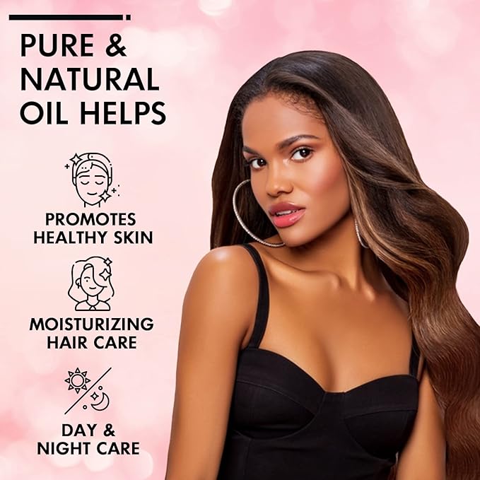 Body Oil Spray - Natural Black Seed, Olive & Vitamin E for Scar Repair, Eczema, Psoriasis, Rosacea, Moisturizing & Hair Growth (1 oz., Orange Honey)