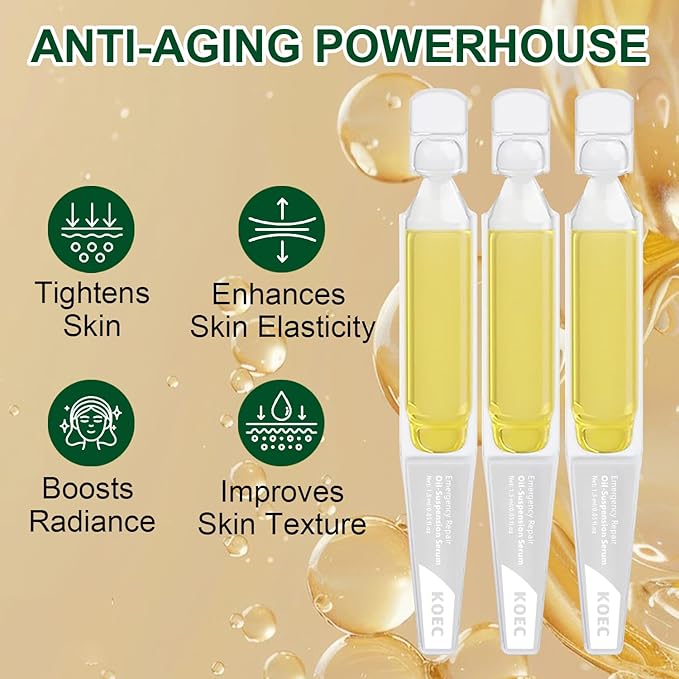 Collagen Anti-Aging Serum for Sensitive Skin | 4D Hyaluronic Acid + Triple Collagen Complex | Oil-Water Balance & Barrier Repair | Single-Use BFS Vials | 30 Single-Use Vials (1.5ml Each)