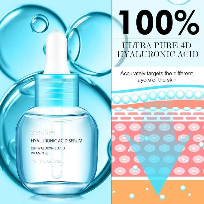 ZealSea Eye Patches and Hyaluronic Acid Serum Bundle