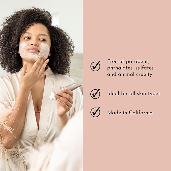 BOLDEN Clear Skin Clay Mask | Made with Sulfur for Deep Pore Cleansing & Preventing Breakouts | Pore Minimizer and Oil Reducer for Sensitive Skin | 3.5 fl oz