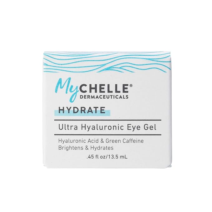 MyChelle Dermaceuticals Ultra Hyaluronic Eye Gel (0.45 Fl Oz) - Rich Hydration for Dry Skin with Vegan Hyaluronic Acid, Help Plump Skin and Help Reduce Appearance of Fine Lines and Wrinkles