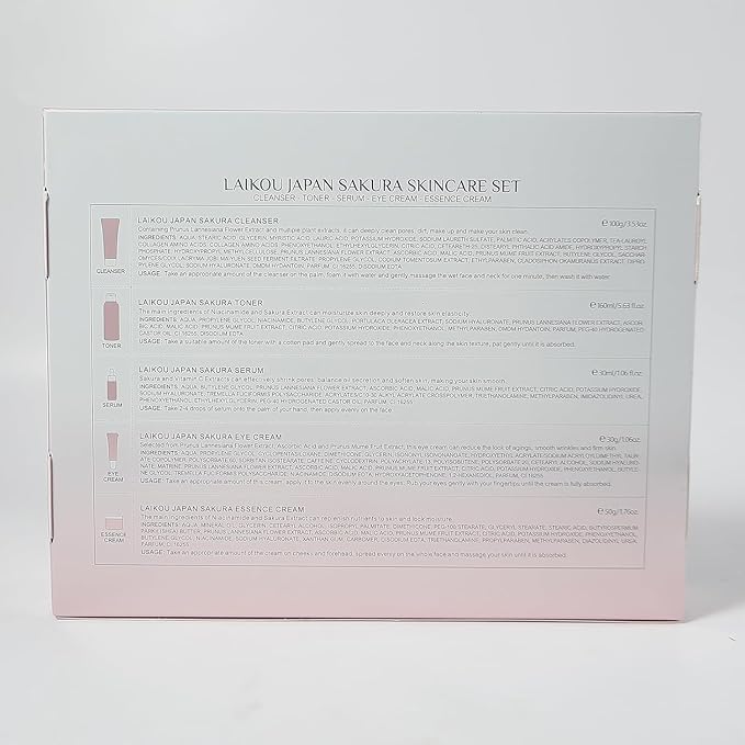 Skin Care Set, Cherry Facial kit for women, Skincare Kit Gifts For Teenage Girls, Skin Care Kit, Skincare Sets & Kits with facial wash, Toner, Serum, Eye Cream, Face Cream Birthday Beauty Care 5pcs