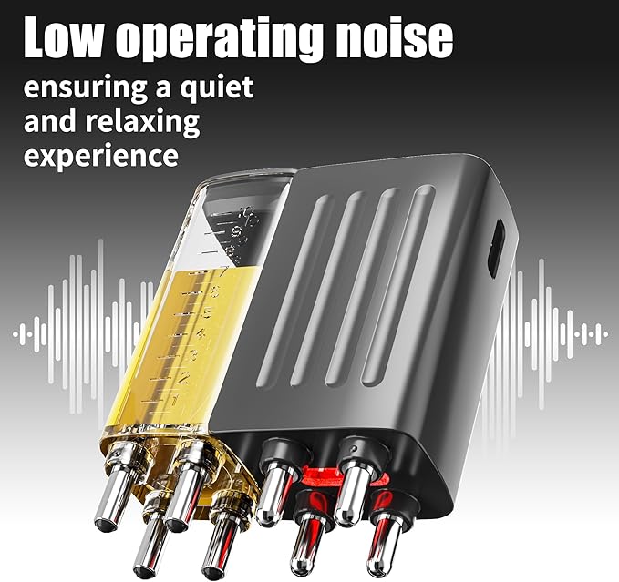 Electric Hair Oil Applicator for Scalp with Massage, Scalp Massager for Scalp Care | Hair Oiling Applicator & Oil Bottles for Healthy Hair | Electric Hair Brush for Healthy Scalp (Black)