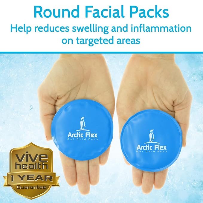 Arctic Flex Cold Eye Mask - Gel Ice Pack for Cool Sleeping, Dry Night Treatment - Reusable Hot Spa Therapy for Sleep, Skin Puffiness, Migraine