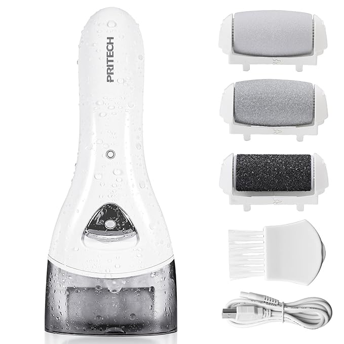 Electric Foot Callus Remover, Rechargeable Portable Electronic Foot File Pedicure Tools, Electric Callus Remover Kit, Professional Pedi Feet Care Perfect for Dead, Hard Cracked Dry Skin Ideal Gift