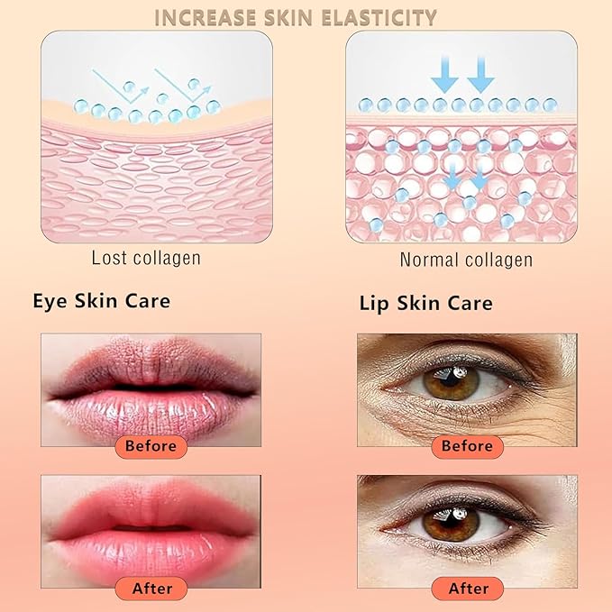 30Pairs Lip Mask & Under Eye Mask, 24K Gold Gel Crystal Collagen Eye Pads, Moisturizing Lip Mask Spa Daily Labial Masks, Under Eye Patches for Dark Circles, Puffiness and Dry Lips, Self Care Items