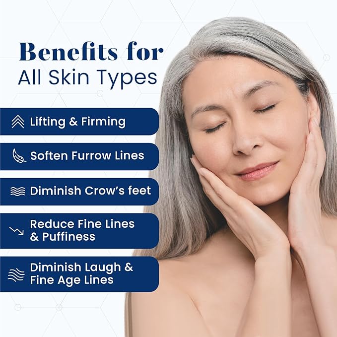 Anti Aging Serum To Reduce Fine Lines Around Eyes, Mouth & Forehead, Smoothing Skin Care For Wrinkles, Lifting & Firming Serums For Skin Care, 0.5 Fl Oz by Biologic Solutions (Set of 3)