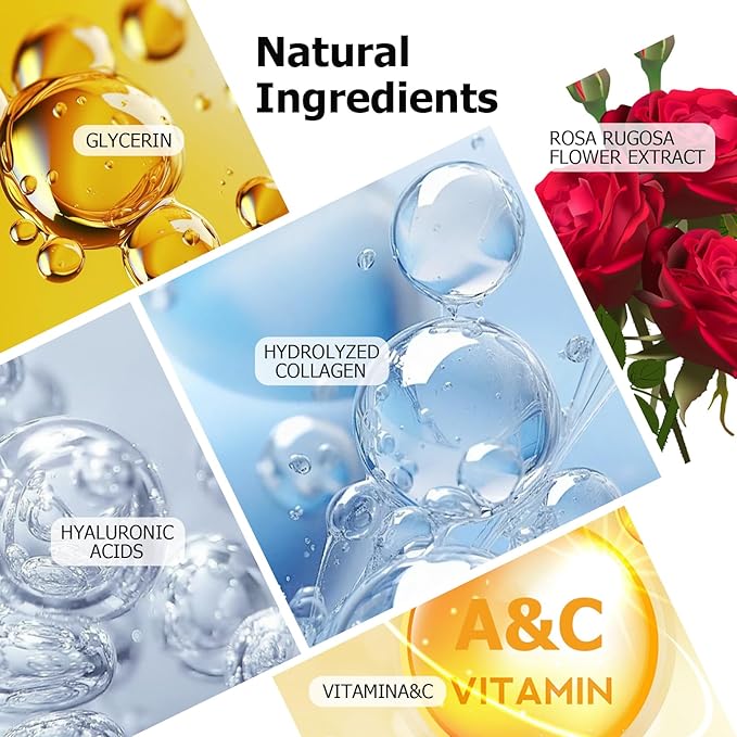 40 Pairs Peach Red Lip Masks & Eye Masks, 24K Gold Gel Collagen Eye Patches for Puffy Eyes, Dark Circles, Wrinkles and Eye Bags, Collagen Crystal Mask Set for Women Men