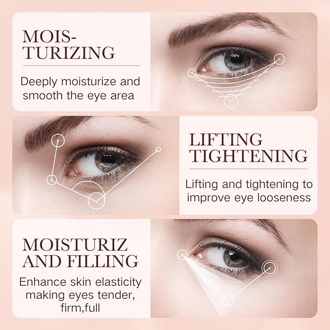 2PCS Retinol Eye Stick - Retinol Eye Cream Anti Aging - Under Eye Cream for Da rk Circles - Serum for Puffiness and Bags under Ey es - Skin moisturizer for Women Hydrates,Firms,Smooth(2pcs)