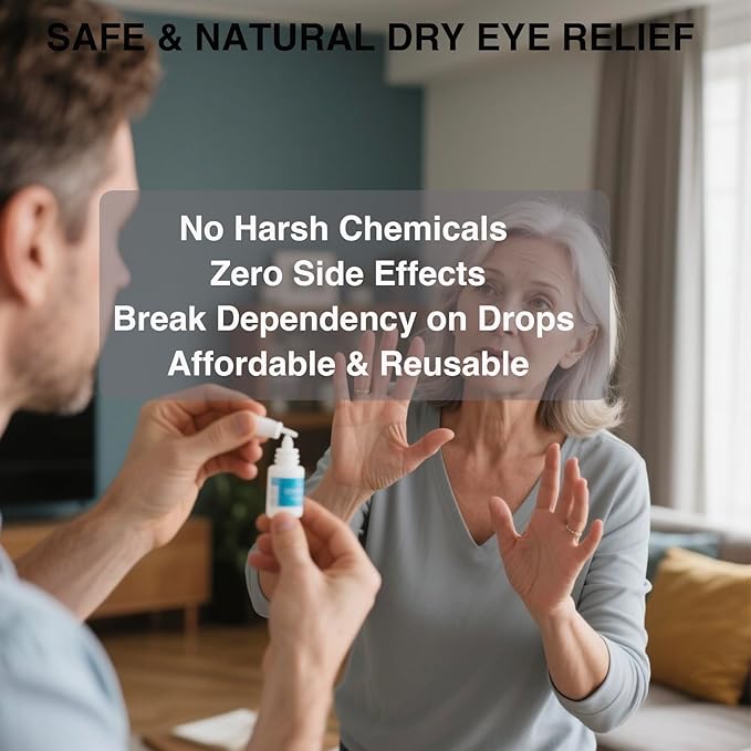 Eye Steamer for Dry Eyes Relief,Portable Electric Heated Steam Therapy Wand Machine with Moist Heat for Natural Tears Restore,Dry Eye Mist Sprayer with Warm Compress and 3 Level-Heat (Black)