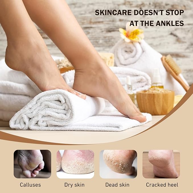 FVION Nano Glass Foot File with Bamboo Handle - Foot Scrubber Dead Skin Pumice Stone for Feet - The Ultimate Gentle Pedicure File Feet Callus Remover (Brown)