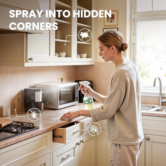 HIQILI 100ML Peppermint Essential Oil with Summer Travel Bottle and Glass Dropper, 100% Pure and Natural Therapeutic Grade