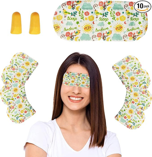 10 Packs of steam Eye Masks, Disposable Heated Eye Masks, Quickly Relieve Eye Fatigue, Suitable for Swollen Eyes, Sleep, Travel Necessities and Women's Relaxation Gifts, Tasteless