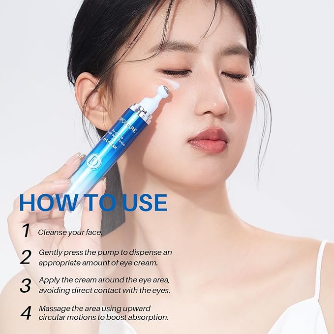 Caffeine Eye cream For Dark Circles, combines caffeine and retinol, target dark circles, puffiness, and wrinkles. Eye Cream Anti Aging With 360° Massage Ball. (0.7 fl. oz)