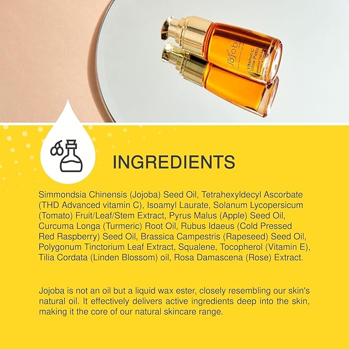 Vitamin C Facial Oil 30ml β Brightening Glow Elixir with THD Ascorbate, Turmeric & Tomato Oil β Antioxidant-Rich Skin Booster for Radiance, Even Tone & Smooth Texture