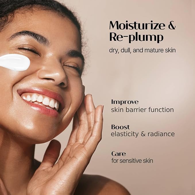 Ultra Moisturizing Derma Facial Cream – Oil Free Deep Hydrating Face Moisturizer – Vegan, EWG Verified Product Korea Skin Care with Hyaluronic Acid, Amino Acids, Non-Sticky Unscented Lotion