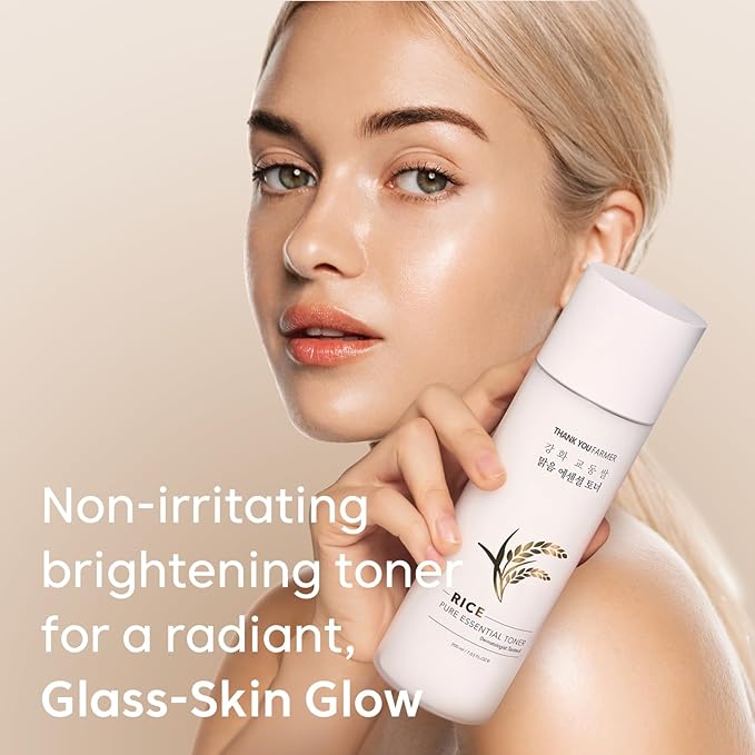 THANKYOU FARMER Rice Pure Toner โ Hydrating K-Beauty Face Milk with Niacinamide & Centella โ Vegan Korean Skincare for Men & Women, All Ages โ Natural Toner for Dry, Sensitive Skin (7.03 oz)