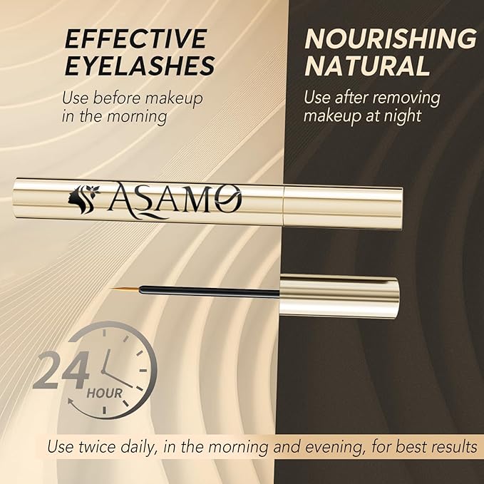 Eyelash Growth Serum – 15 Plant Extracts for Longer Lashes, Natural Beauty Enhancement,eyelash serum growth (Purple-Gold)