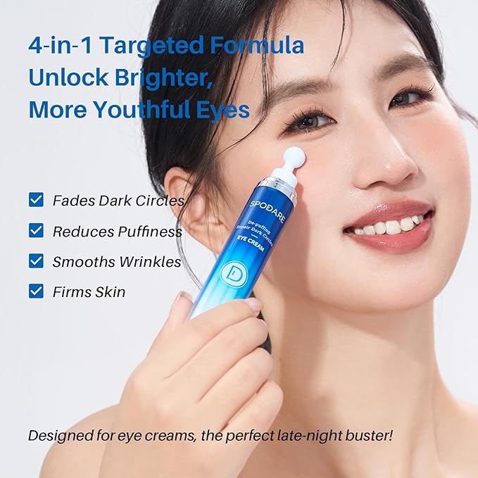 Caffeine Eye cream For Dark Circles, combines caffeine and retinol, target dark circles, puffiness, and wrinkles. Eye Cream Anti Aging With 360° Massage Ball. (0.7 fl. oz)