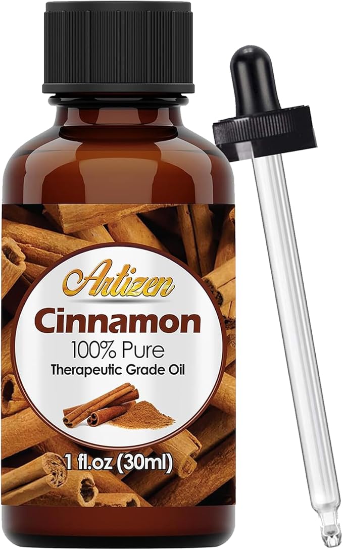 Artizen 30ml Oils Cinnamon Essential Oil - 1 Fluid Ounce - Aromatherapy Oils & Candle Fragrance Oil Cinnamon - Essential Oil Cinnamon - Cinnamon Bark Essential Oil - Cinnamon Essential Oil Pure