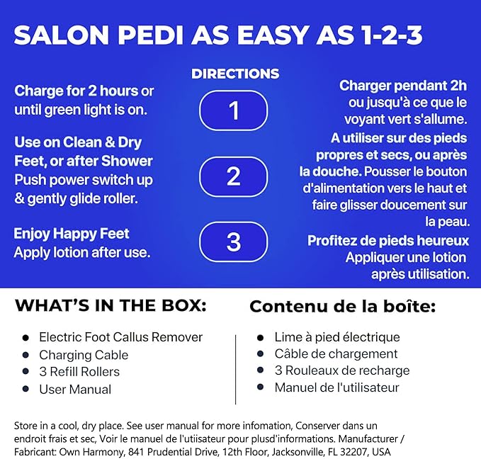 Electric Foot Callus Remover Kit, Elmchee Rechargeable Callous removers 3 Grinding Heads Waterproof Foot Scrubber File, Professional Pedicure Tools kit Feet Care for Dead, Cracked Dry Skin