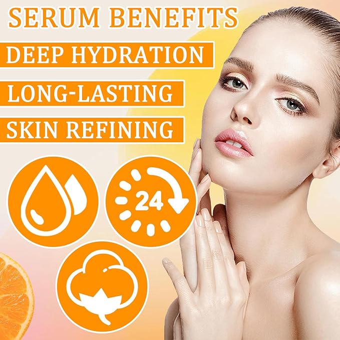 2PCS Moisturizing Face Serum,Long Lasting Hydrating Facial Serum for All Skin Types,Easy to Carry Face Moisturizer