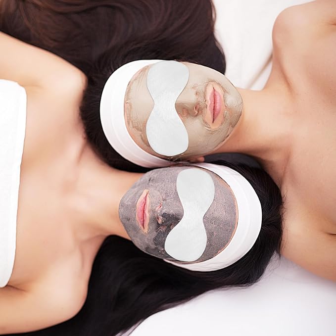 200 Sheets Disposable Facial Eye Mask Paper Non-Woven Eye Care Cotton Eye Pads Cosmetic Eye Patches Spa Eye Covers Beauty Sheets for Skincare Moisture Retention Makeup Prep DIY