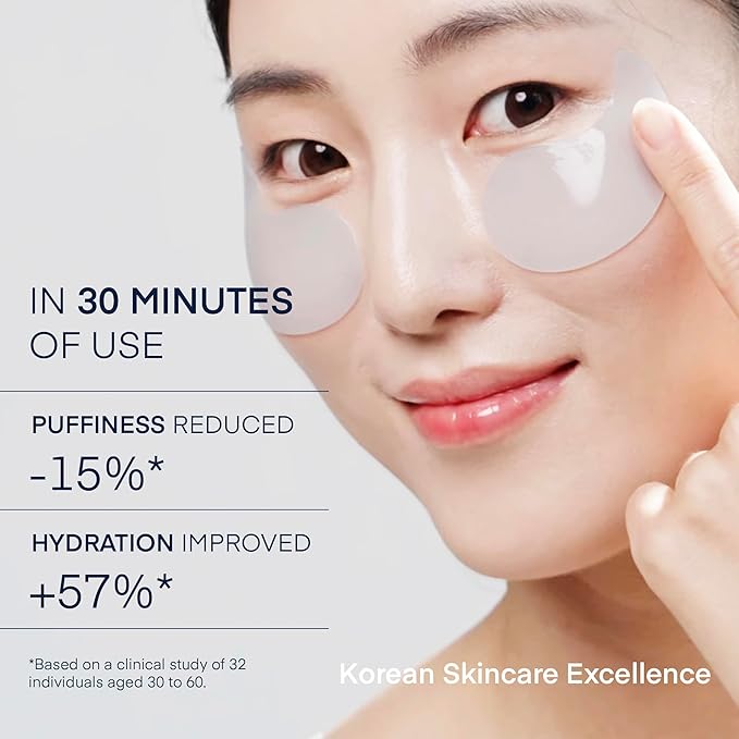 Under Eye Patches for Dark Circles: Puffiness & Eye Bag Treatment Gel Mask with Caffeine Hyaluronic Acid Niacinamide - Undereye Brightening Hydrating Anti-Wrinkle & Cooling - Korean Skincare, 30 Pairs