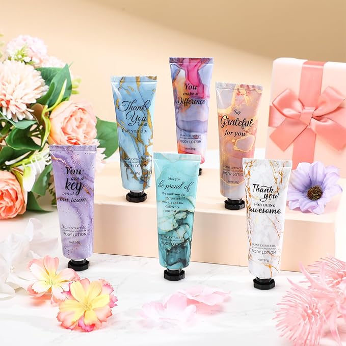 12pcs Mini Body Lotion Bulk Employee Appreciation Gifts in Bulk Mother's Day Travel Size Body Lotion Thank You Inspirational Gifts for Coworker Employees Team Women Moisturizing Staff