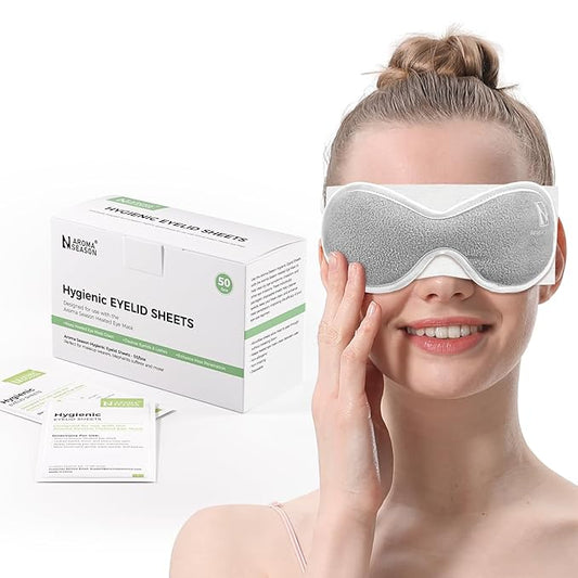 Aroma Season Vibrating Heated Eye Mask and Hygienic Eyelid Sheets