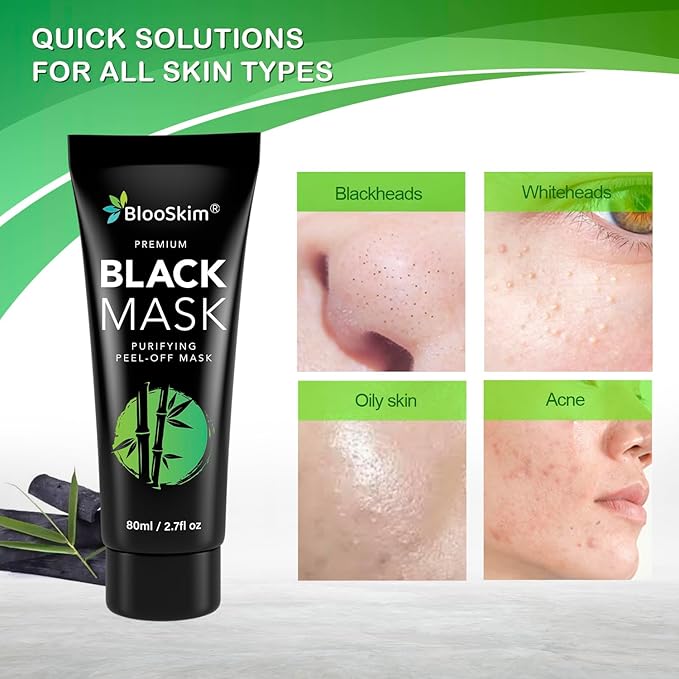 Blackhead Remover Mask, Charcoal Peel Off Face Mask, Blackhead Remover, Pore Cleaner for Men & Women, 2.7 fl oz
