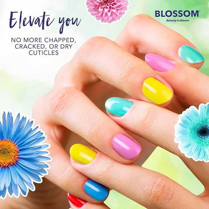 Blossom Cuticle Oil Pen for Nails, On the Mend Scented Travel Nail Oil for Growth and Strength, Infused with Real Flowers 0.34oz, Hibiscus