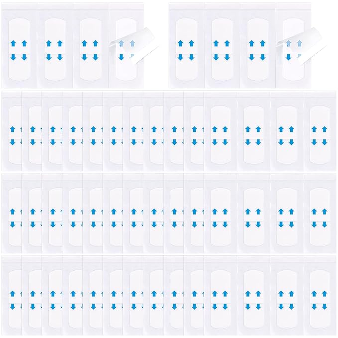 132pcs Face Lifting Tape, Invisible Face Lift Sticky Tapes, Hypoallergenic Clear Sticker for Instant Facial Lifting, Waterproof Eye Neck Wrinkle Makeup Tapes for Sagging Skin, Double Chins