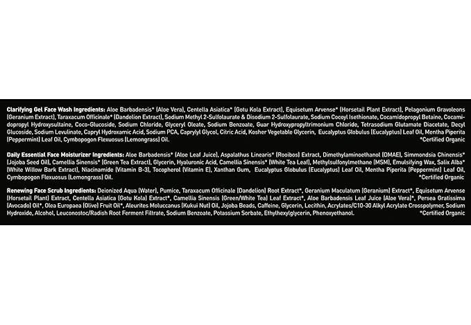 Brickell Men's Products Daily Advanced Face Care Routine I, Gel Facial Cleanser Wash, Face Scrub, Face Moisturizer Lotion, Natural and Organic Men's Skin Care Gift Set, Scented