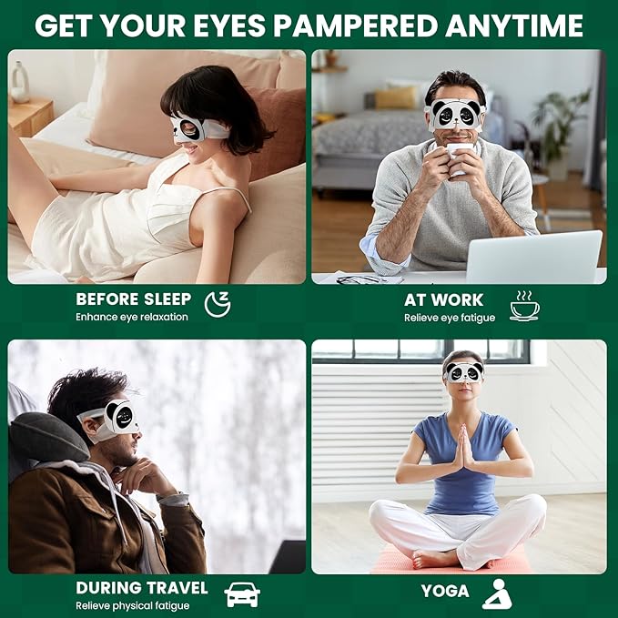 Steam Eye Mask for Dry Eyes, 20 Packs Warm Eye Mask, Disposable SPA Heated Eye Masks Sleep Mask for Dark Circles & Puffiness, Soothing Headaches, Reduce Eye Fatigue, Christmas Gift, Unscented